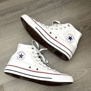 Like new White Converse All-Star Hi-tops size 8.5